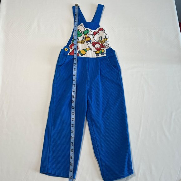 Mickey & CO by J G Hook Corduroy Overalls Size‎ 4T Blue Huey and Louie Patch - Picture 9 of 11